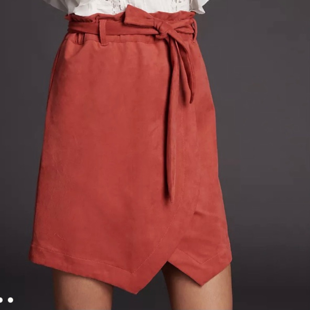 Anthropologie Suede Mini Skirt